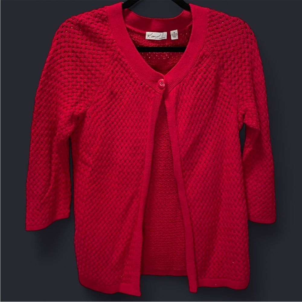 Kim Rogers Vibrant Red Women's Cardigan